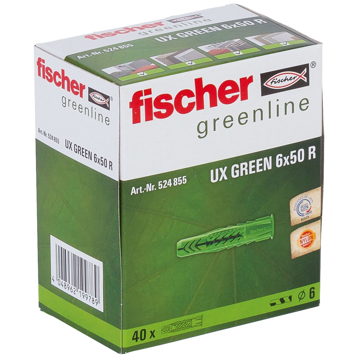 فيشر UX GREEN 6 x 50 R — رقم 524855 — 2